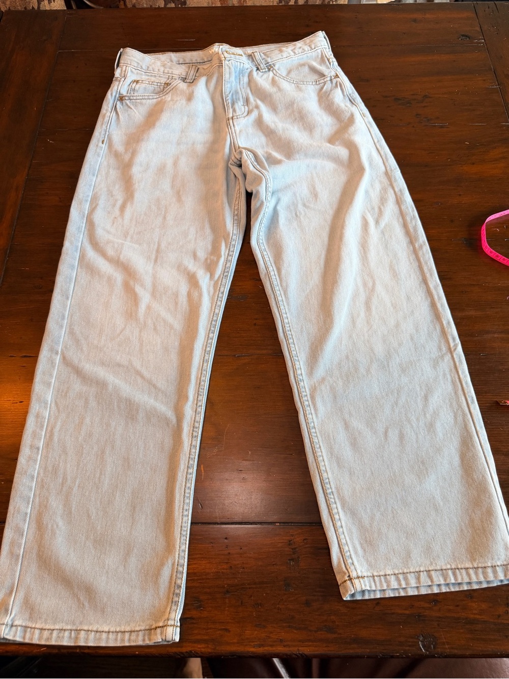 Wrangler Light Wash Loose Fit Straight Leg Jeans Y2K Youth Size 12